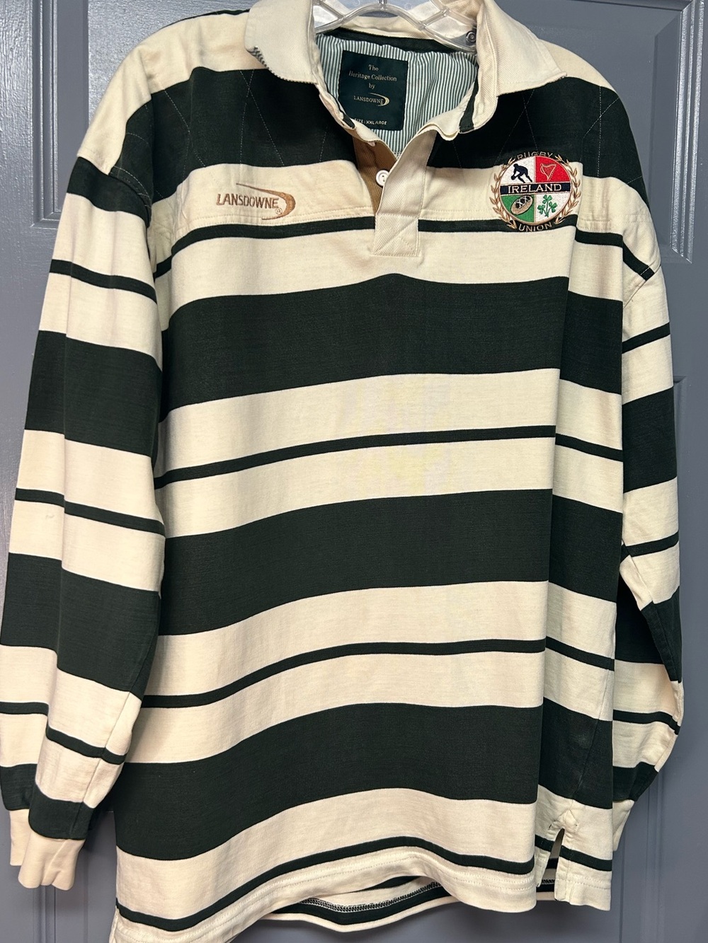 THE HERITAGE COLLECTION by LANSDOWNE IRELAND RUGBY UNION rugby shirt. Size XXL